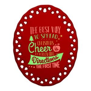 The Best Way To Celebrate The Christmas Teacher Ceramic Oval Ornament