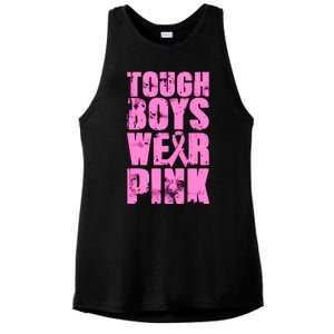 Tough Boyz Wear Pink Support Breast Cancer Awareness Ladies PosiCharge Tri-Blend Wicking Tank