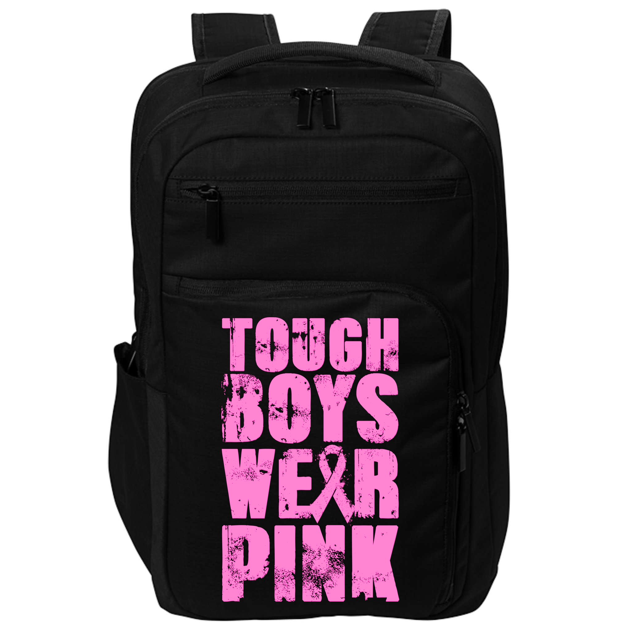 Tough Boyz Wear Pink Support Breast Cancer Awareness Impact Tech Backpack
