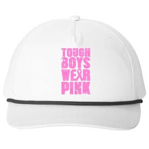 Tough Boyz Wear Pink Support Breast Cancer Awareness Snapback Five-Panel Rope Hat