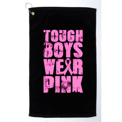 Tough Boyz Wear Pink Support Breast Cancer Awareness Platinum Collection Golf Towel