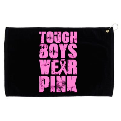 Tough Boyz Wear Pink Support Breast Cancer Awareness Grommeted Golf Towel