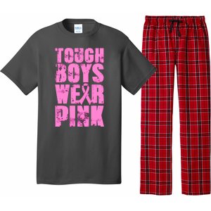 Tough Boyz Wear Pink Support Breast Cancer Awareness Pajama Set