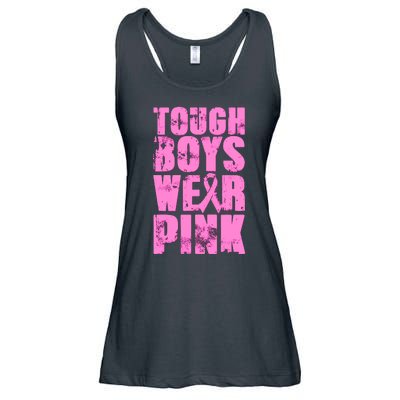 Tough Boyz Wear Pink Support Breast Cancer Awareness Ladies Essential Flowy Tank