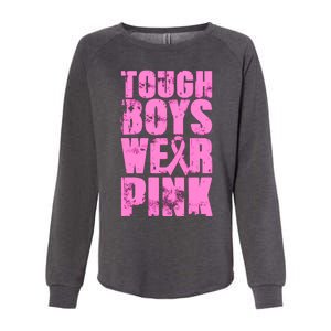 Tough Boyz Wear Pink Support Breast Cancer Awareness Womens California Wash Sweatshirt