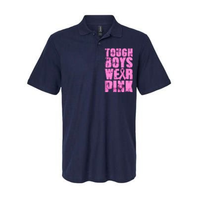 Tough Boyz Wear Pink Support Breast Cancer Awareness Softstyle Adult Sport Polo