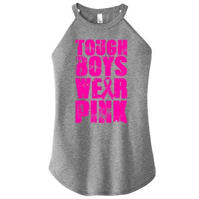 Tough Boyz Wear Pink Support Breast Cancer Awareness Women’s Perfect Tri Rocker Tank