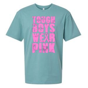 Tough Boyz Wear Pink Support Breast Cancer Awareness Sueded Cloud Jersey T-Shirt