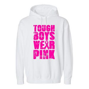 Tough Boyz Wear Pink Support Breast Cancer Awareness Garment-Dyed Fleece Hoodie