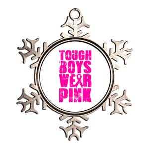 Tough Boyz Wear Pink Support Breast Cancer Awareness Metallic Star Ornament