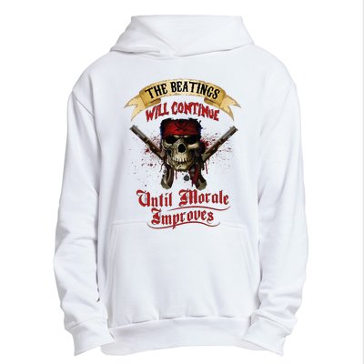 The Beatings Will Continue Until Morale Improves Urban Pullover Hoodie