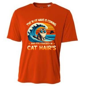 The Blue Wave Is Coming And ItS Covered In Cat Hairs Kamala Cute Gift Cooling Performance Crew T-Shirt