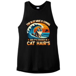 The Blue Wave Is Coming And ItS Covered In Cat Hairs Kamala Cute Gift Ladies PosiCharge Tri-Blend Wicking Tank