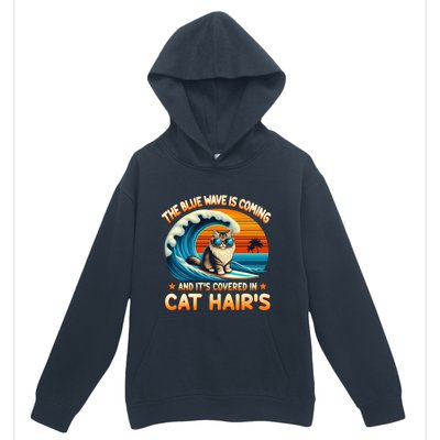 The Blue Wave Is Coming And ItS Covered In Cat Hairs Kamala Cute Gift Urban Pullover Hoodie