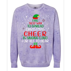 The Best Way To Spread Christmas Cheer Gift Elf Party Gift Colorblast Crewneck Sweatshirt