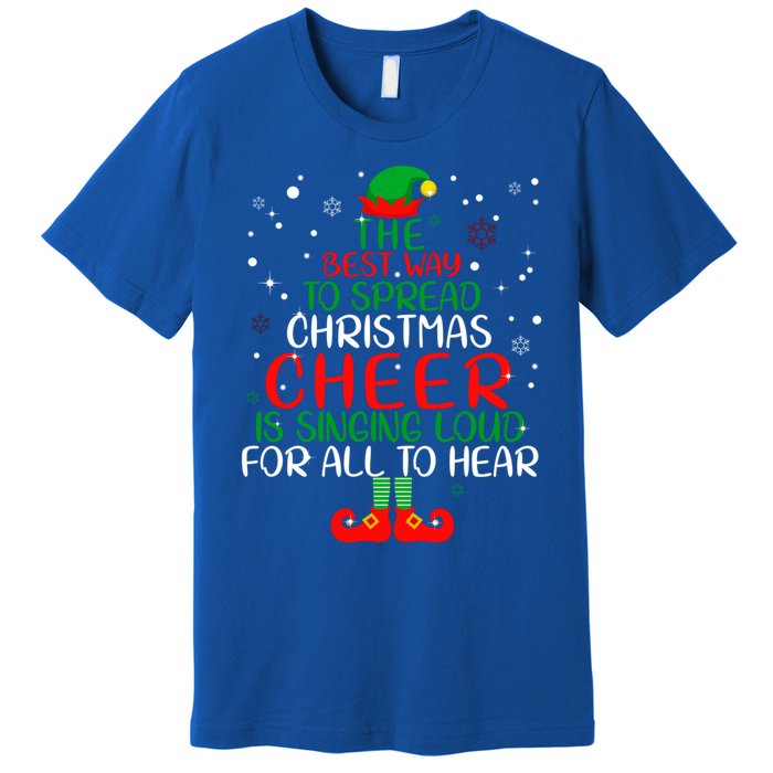 The Best Way To Spread Christmas Cheer Gift Elf Party Gift Premium T-Shirt