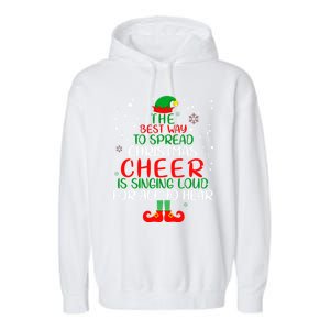 The Best Way To Spread Christmas Cheer Gift Elf Party Gift Garment-Dyed Fleece Hoodie