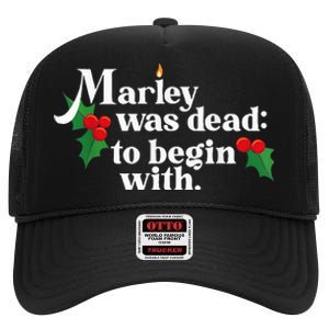 To Begin With Funny Novelty Christmas High Crown Mesh Back Trucker Hat