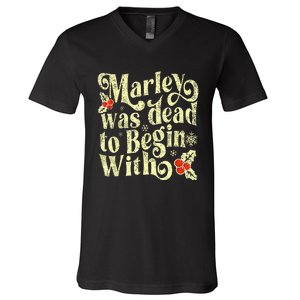 To Begin With Funny Novelty Christmas V-Neck T-Shirt