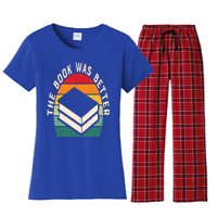 The Book Was Better Book Reading Cute Gift Women's Flannel Pajama Set