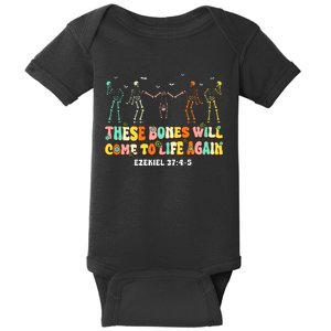 These Bones Will Come To Life Again Ezekiel 3745 Christian Baby Bodysuit