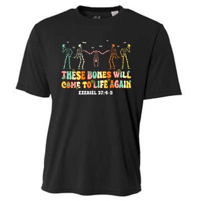 These Bones Will Come To Life Again Ezekiel 37:45 Christian Cooling Performance Crew T-Shirt