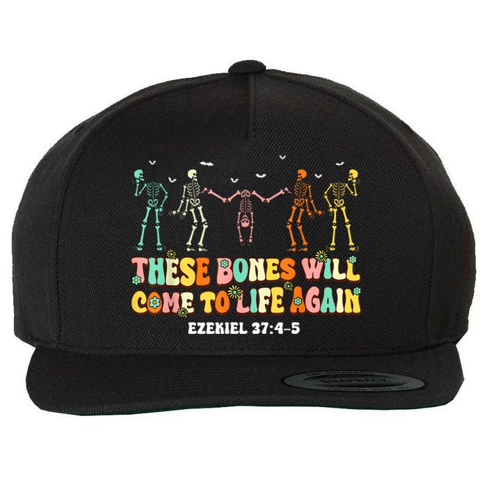 These Bones Will Come To Life Again Ezekiel 37:45 Christian Wool Snapback Cap