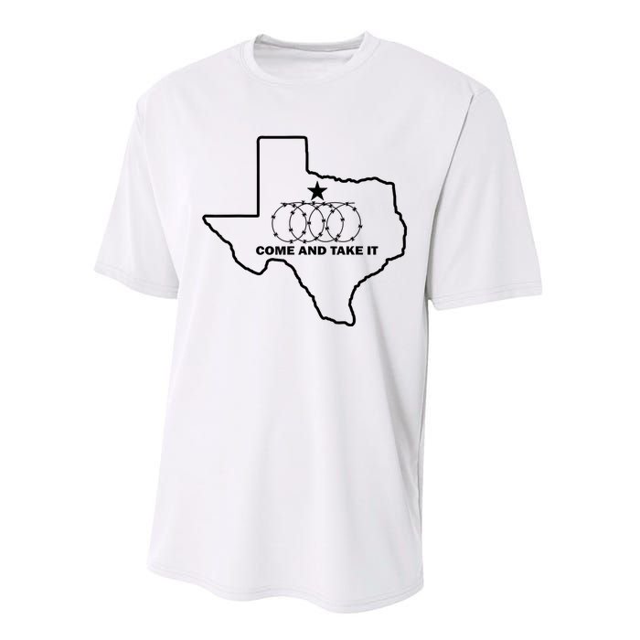 Texas Barbed Wire Come And Take It Performance Sprint T-Shirt