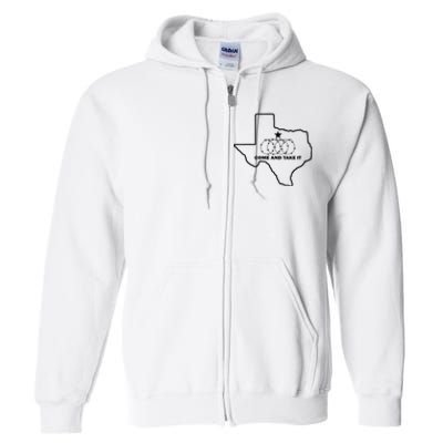 Texas Barbed Wire Come And Take It Full Zip Hoodie