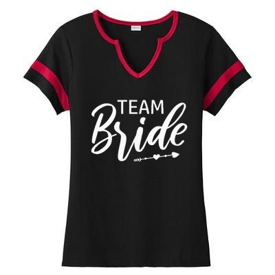 Team Bride Wedding Party Ladies Halftime Notch Neck Tee