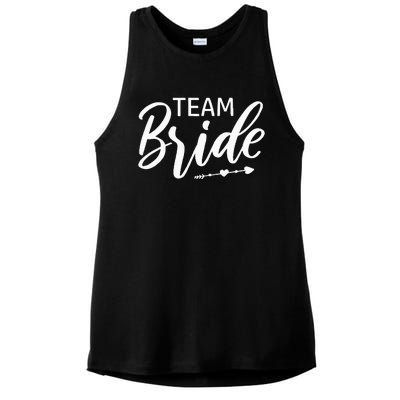 Team Bride Wedding Party Ladies PosiCharge Tri-Blend Wicking Tank