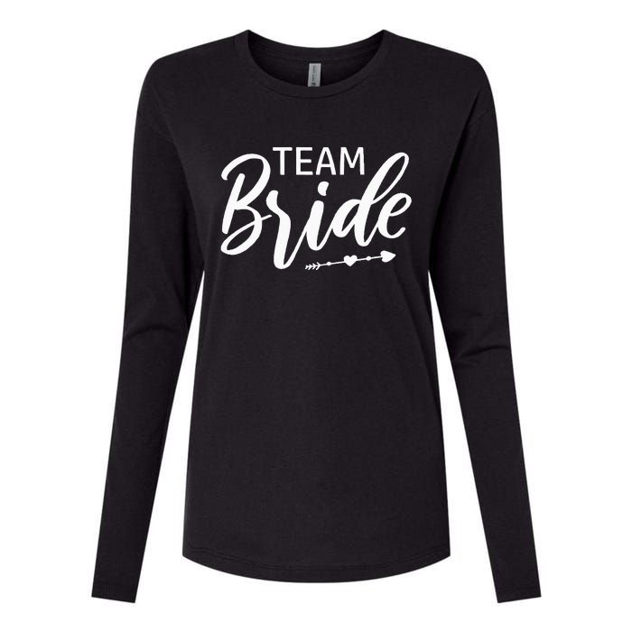 Team Bride Wedding Party Womens Cotton Relaxed Long Sleeve T-Shirt