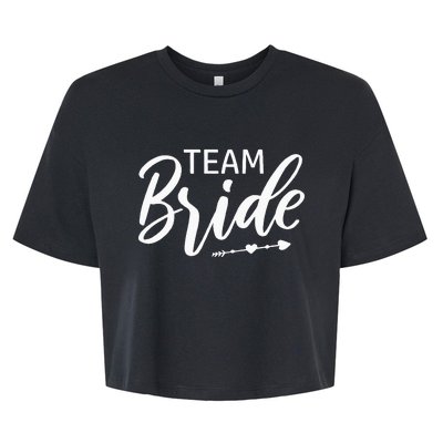 Team Bride Wedding Party Bella+Canvas Jersey Crop Tee