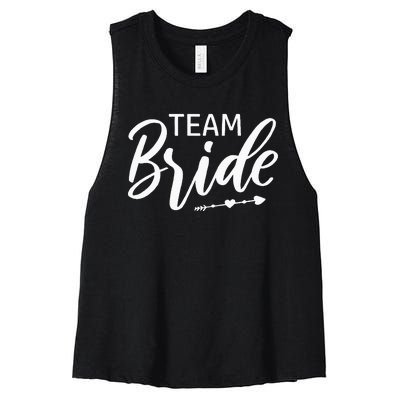 Team Bride Wedding Party Women's Racerback Cropped Tank