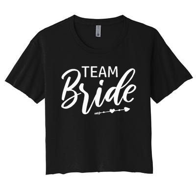 Team Bride Wedding Party Women's Crop Top Tee