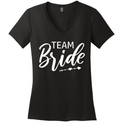 Team Bride Wedding Party Women's V-Neck T-Shirt