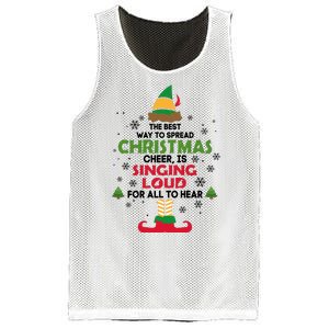 The Best Way To Spread Christmas Cheer Is Singing Loud Elf Mesh Reversible Basketball Jersey Tank