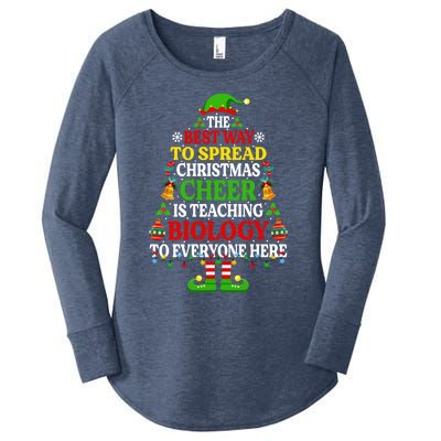 The Best Way To Spread Christmas Cheer Is Teaching Biology Gift Women's Perfect Tri Tunic Long Sleeve Shirt