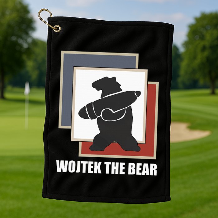 The Bear Wojtek Polish Bear Golf Towel