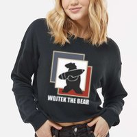The Bear Wojtek Polish Bear Cropped Pullover Crew