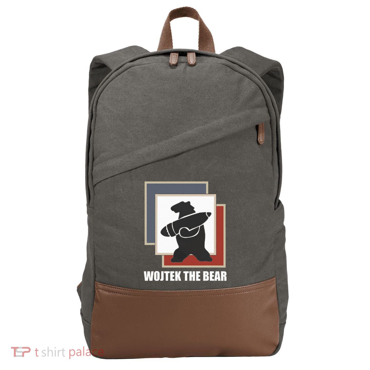 The Bear Wojtek Polish Bear Cotton Canvas Backpack