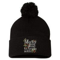 To Begin With Funny Novelty Christmas Pom Pom 12in Knit Beanie