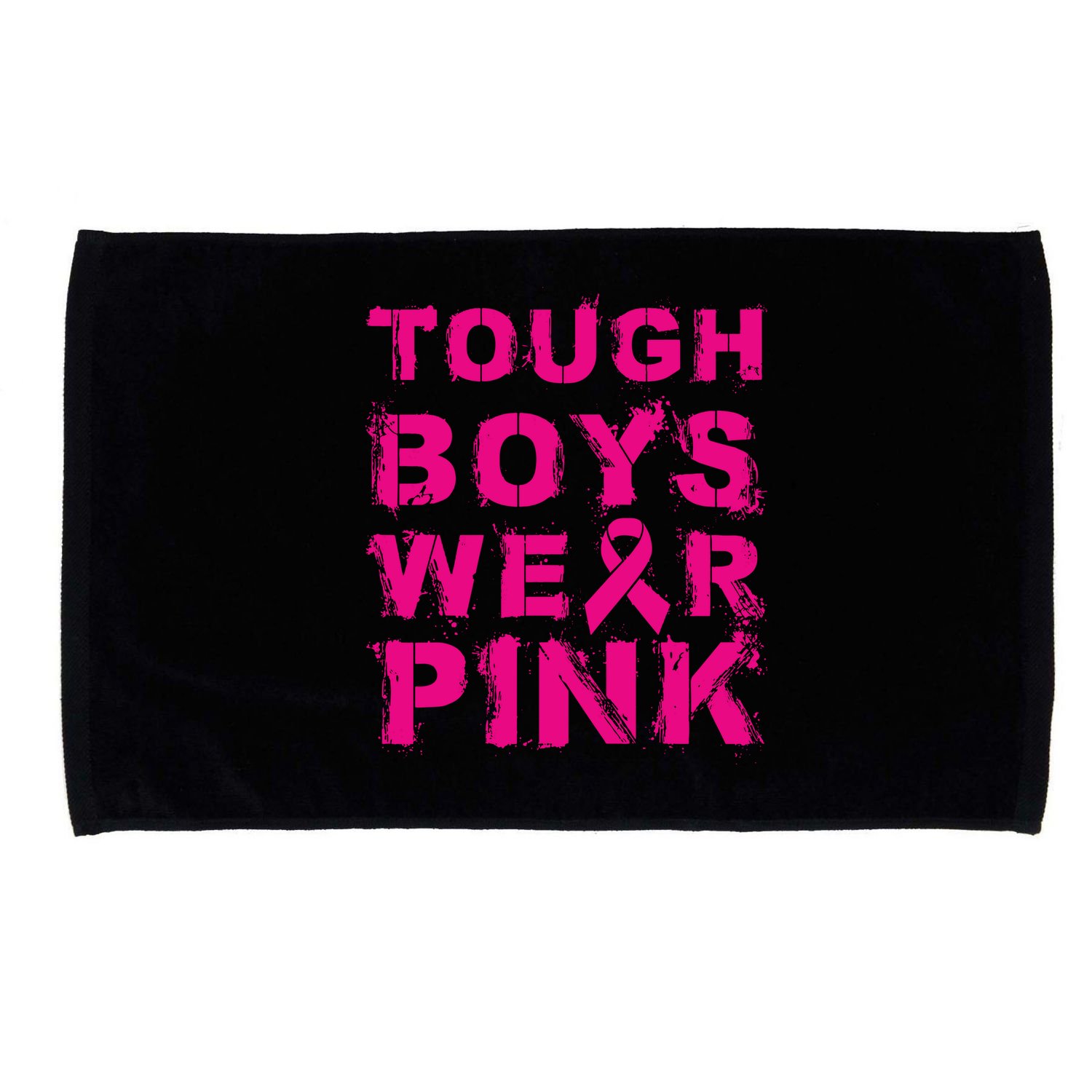 Tough Boy Wear Pink Breast Cancer Awareness Cool Pink Gift Microfiber Hand Towel