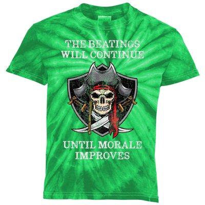 The Beatings Will Continue Until Morale Improves Kids Tie-Dye T-Shirt