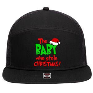 The Baby Who Stole Christmas 7 Panel Mesh Trucker Snapback Hat