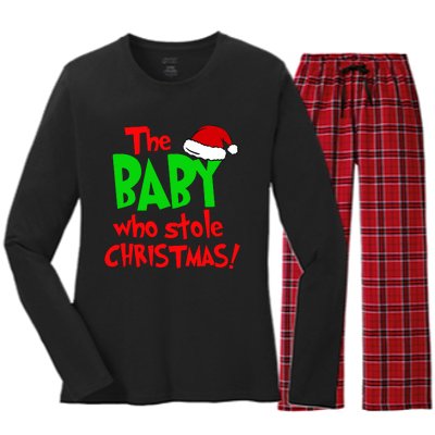 The Baby Who Stole Christmas Women's Long Sleeve Flannel Pajama Set 