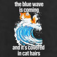 The Blue Wave Is Coming And ItS Covered In Cat Hairs Golf Towel