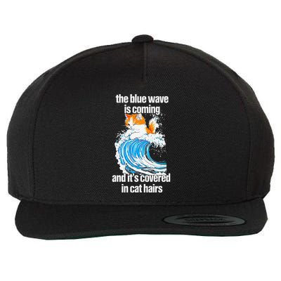 The Blue Wave Is Coming And ItS Covered In Cat Hairs Wool Snapback Cap
