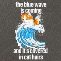 The Blue Wave Is Coming And ItS Covered In Cat Hairs Cotton Canvas Backpack