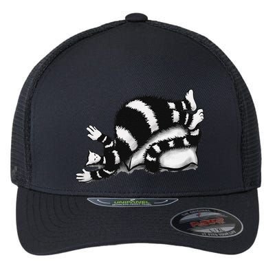 Threadless Boriana Weird Cat Sleeping On Fat Pillow .Png Flexfit Unipanel Trucker Cap